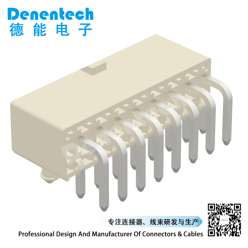 Denentech 双排90度DIP 4.20mmWafer端子线 针座 接插件连接器